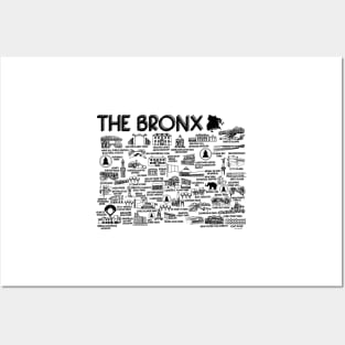 The Bronx Map Art Posters and Art